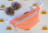 Sac banane enfant Vichy fluo orange